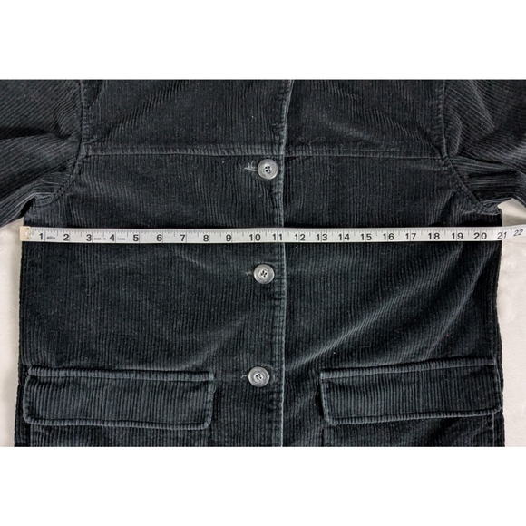 ❤️Liz Claiborne oversized black corduroy barn jacket chore coat size Small - Picture 9 of 11